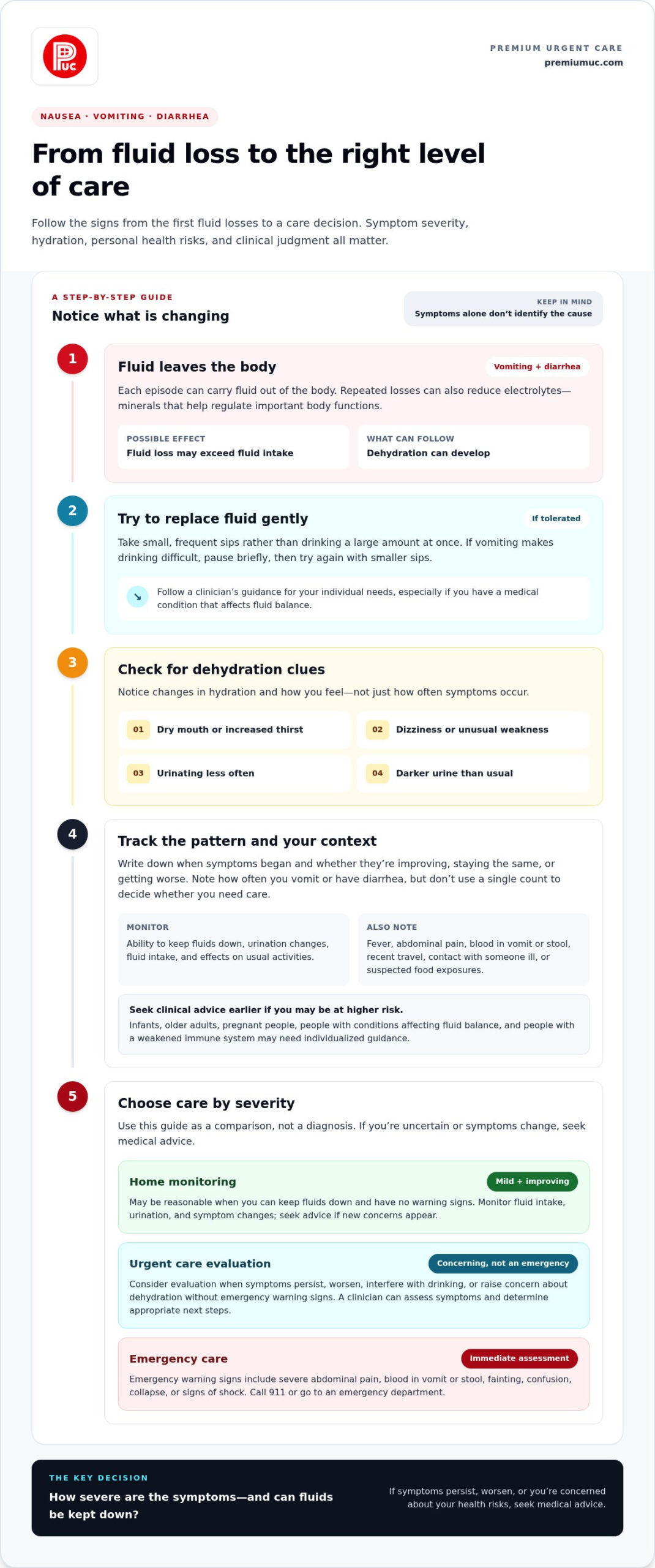 Nausea, Vomiting, and Diarrhea: A Checklist for When to Seek Care
